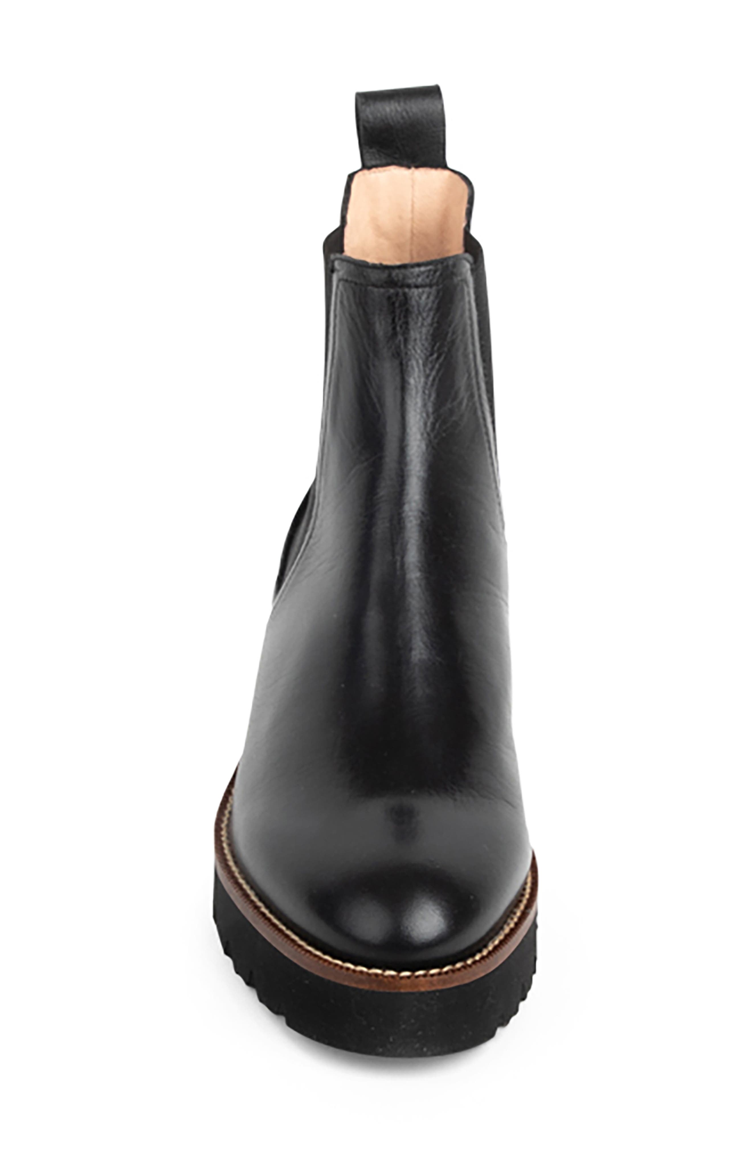 patricia green Lug Sole Chelsea Boot, Alternate, color, Black