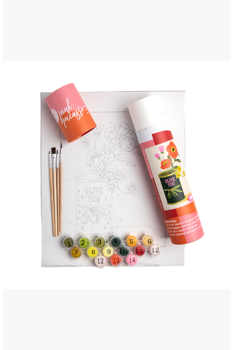 Olive You Paint by Numbers Kit, Alternate, color, Olive You