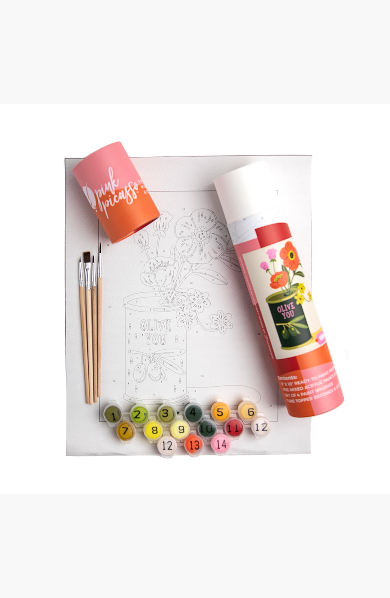 Pink Picasso Kits Olive You Paint by Numbers Kit, Alternate, color, 