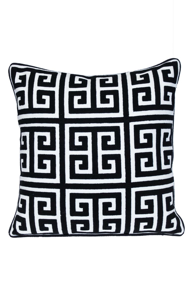 PARKLAND COLLECTION Adora Square Throw Pillow, Main, color, Black