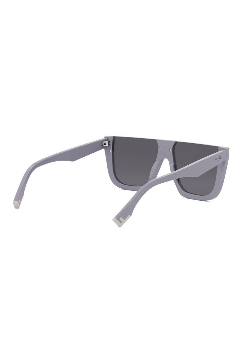 'Fendi Way Flat Top Sunglasses, Alternate, color, SHINY VIOLET / SMOKE