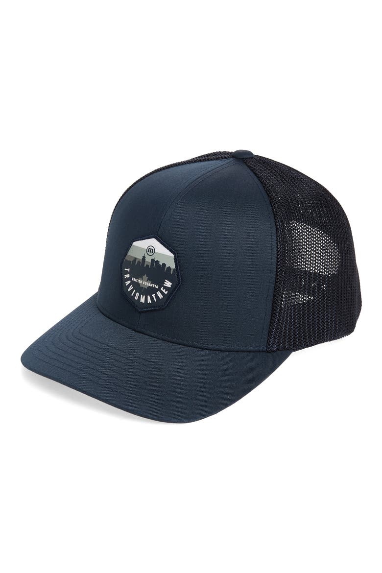 Forest of Trees Trucker Hat, Main, color, NAVY