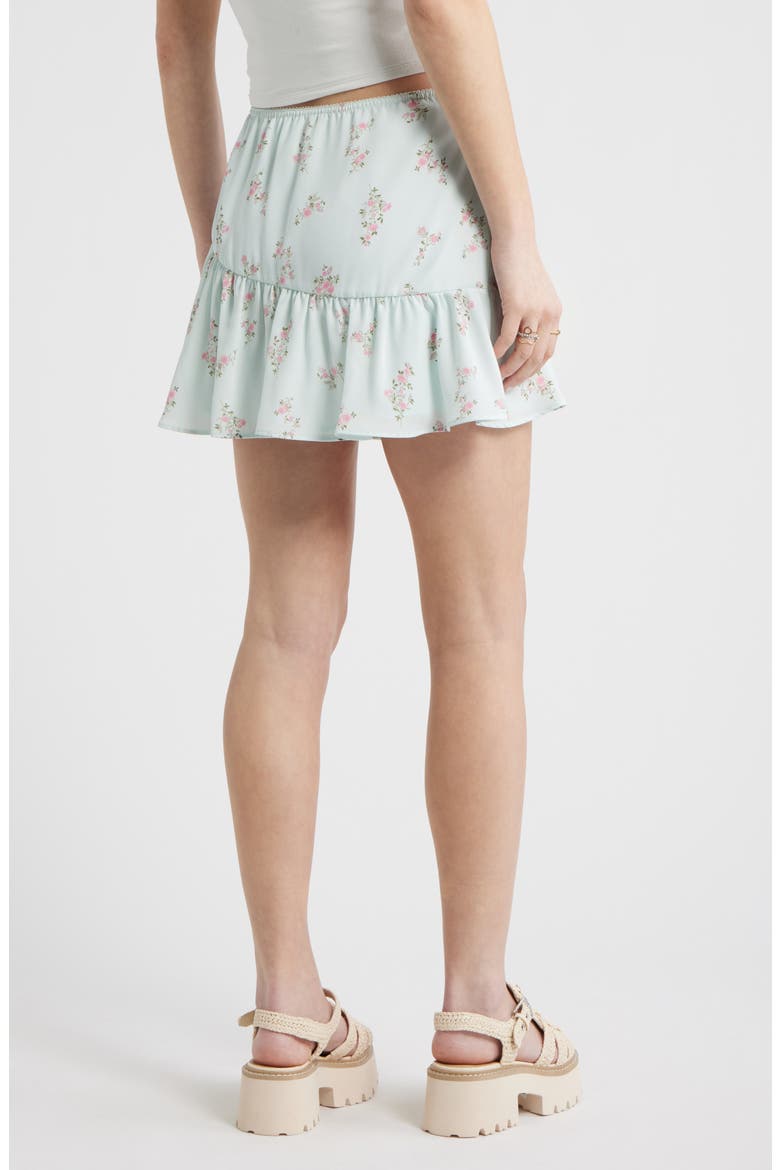 Chiffon Miniskirt, Alternate, color, GREEN C-PINK SELINA FLORAL