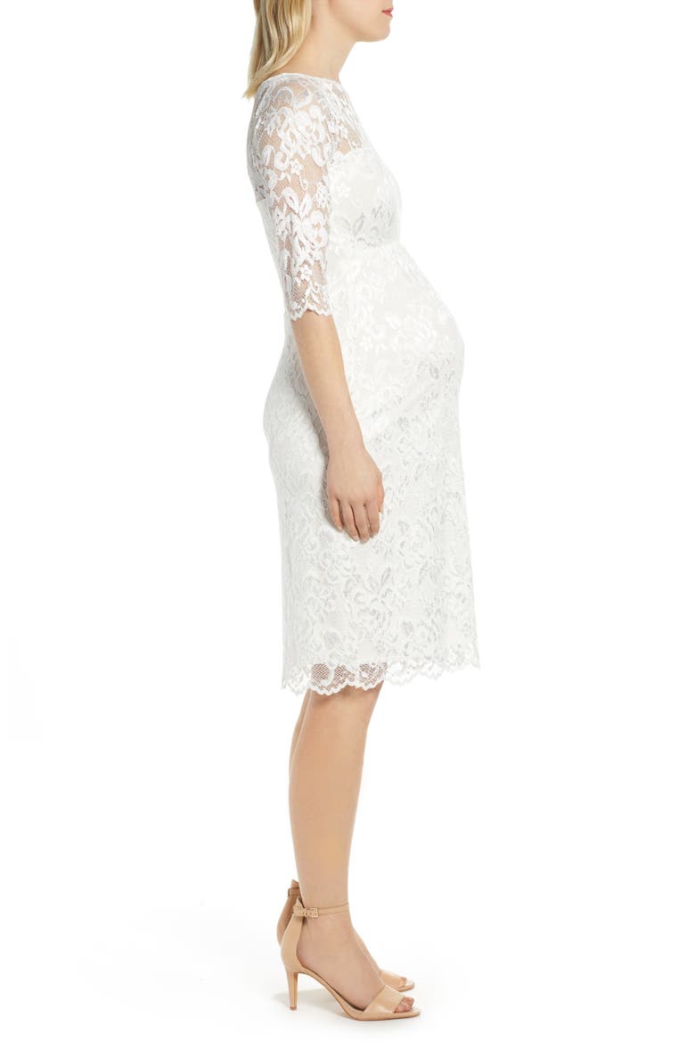 Amelia Maternity Dress, Alternate, color, WHITE