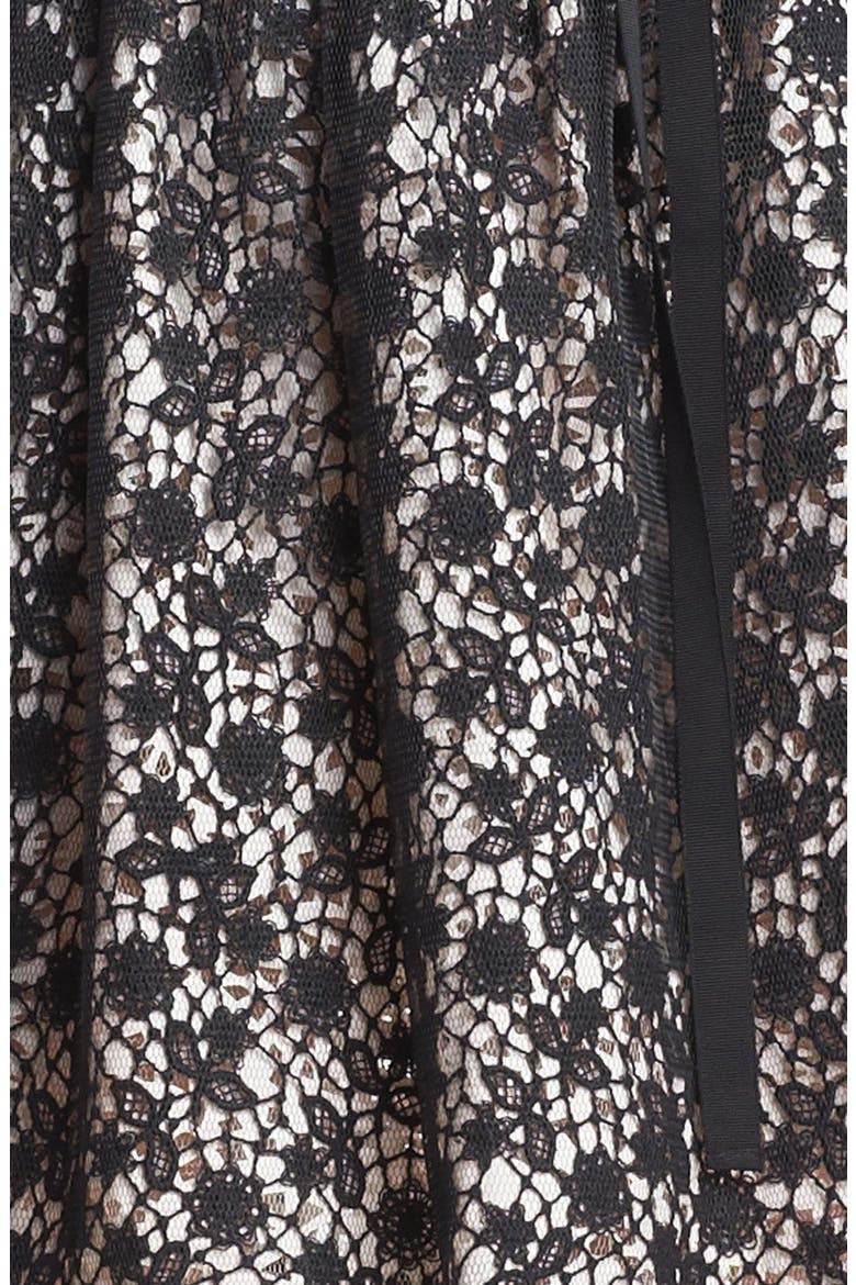 Macramé Lace Dress, Alternate, color, BLACK