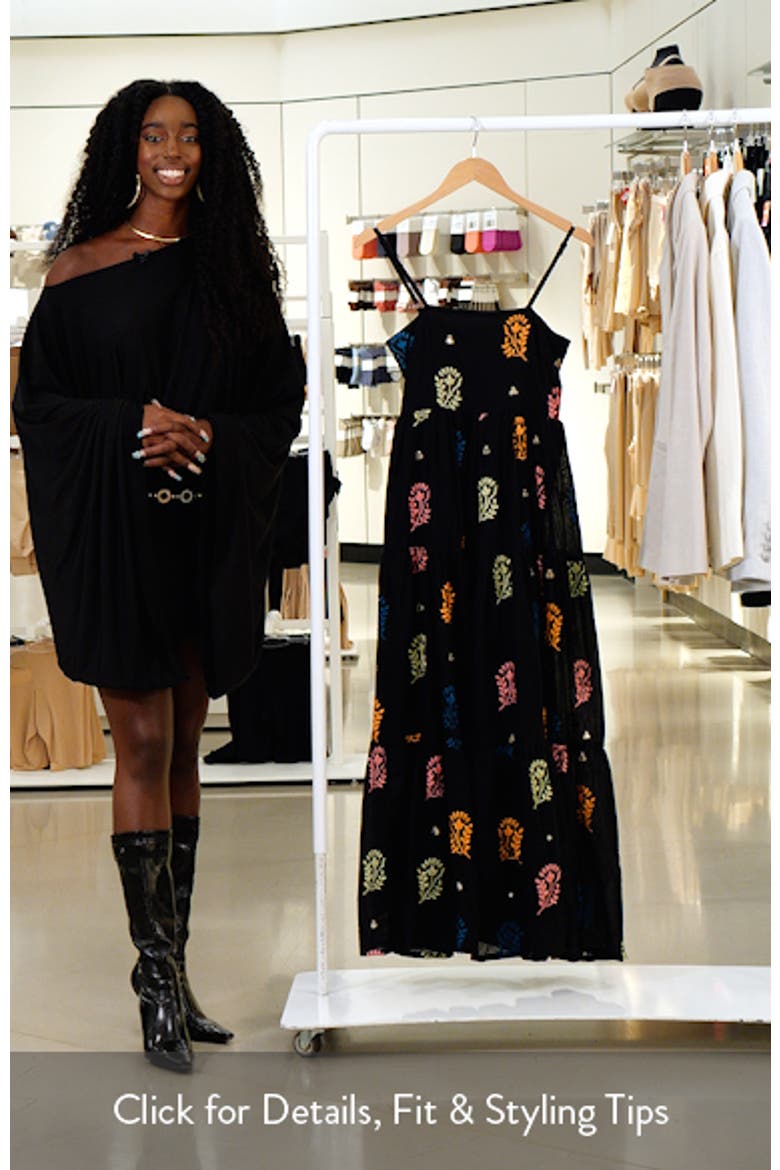 Soraya Embroidered Cotton Maxi Sundress video