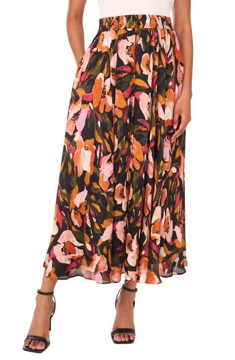 Floral Circle Maxi Skirt
