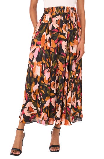 Ted Baker Floral Circle Maxi Skirt In Brown