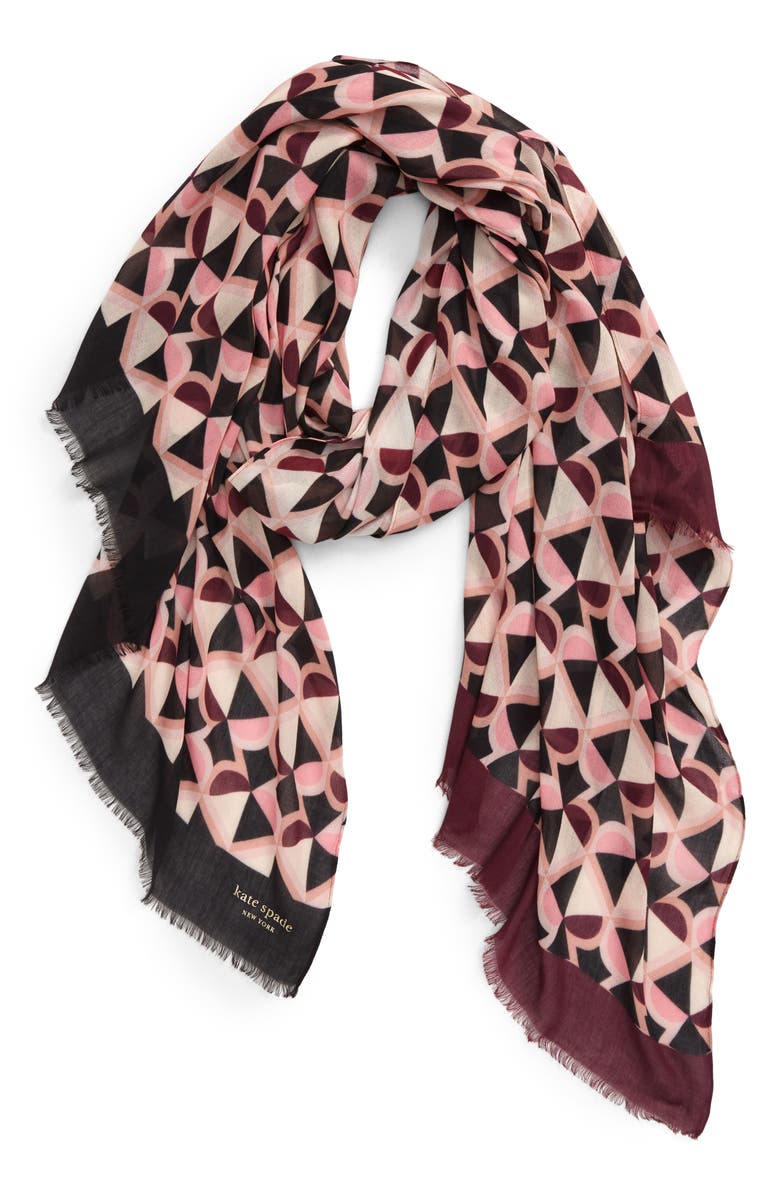 Kate Spade New York honeycomb oblong scarf, Alternate, color, 