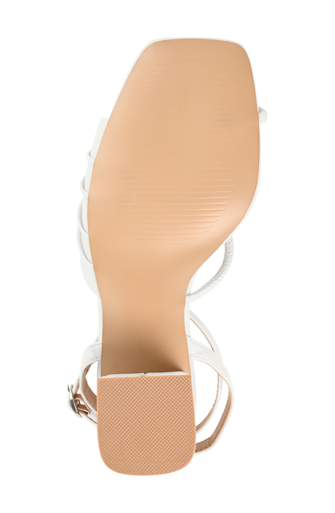 Journee Collection Shillo Pleated Sandal, Alternate, color, White