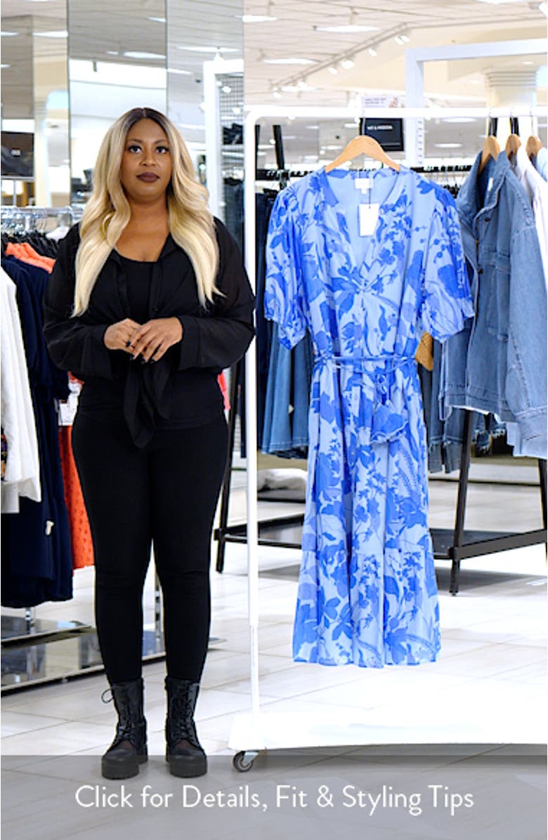 Beth Floral Button-Up Tiered Shirtdress, sales video thumbnail