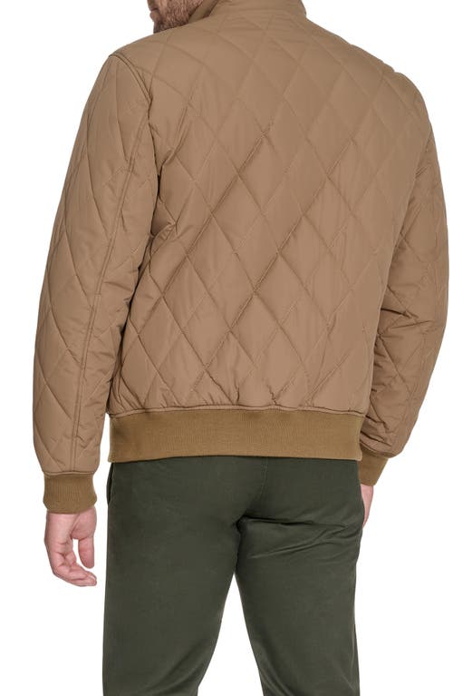 Dockers Men's Quilted Bomber Jacket In Green