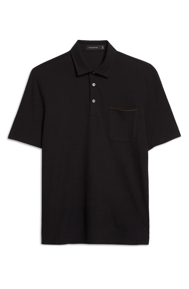 ZEGNA Cotton Piqué Polo Shirt, Alternate, color, 