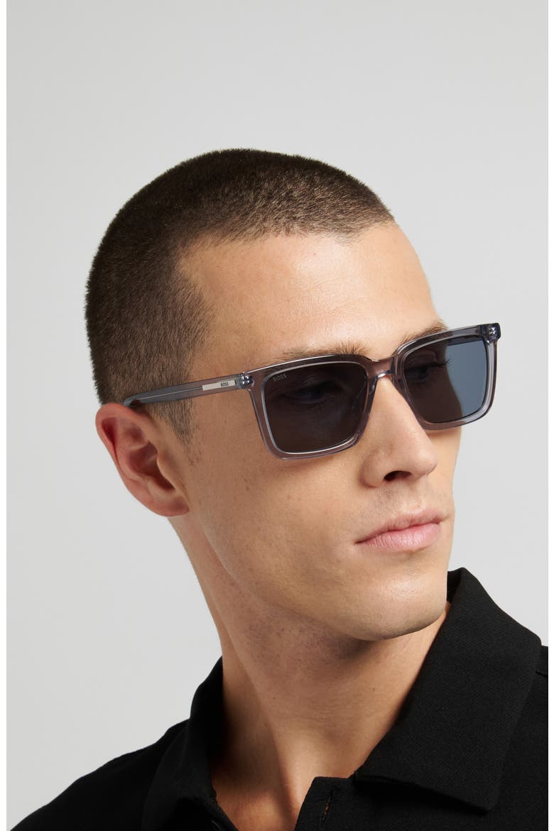55mm Sunglasses, Alternate, color, BLUE/ GREY