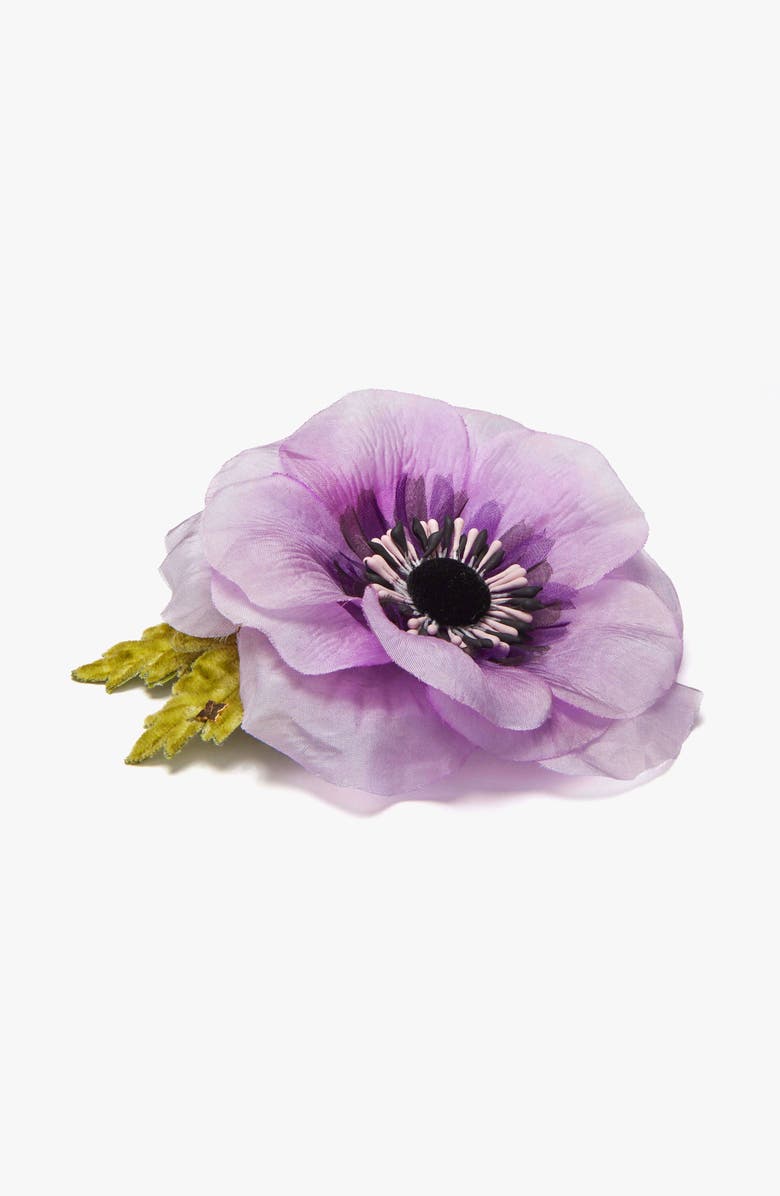 Helena Simon The Lavender Anemone Floral Brooch, Alternate, color, Lavender