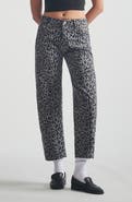 Brooklyn Industries Leopard Print Baggy Fit Barrel Jeans