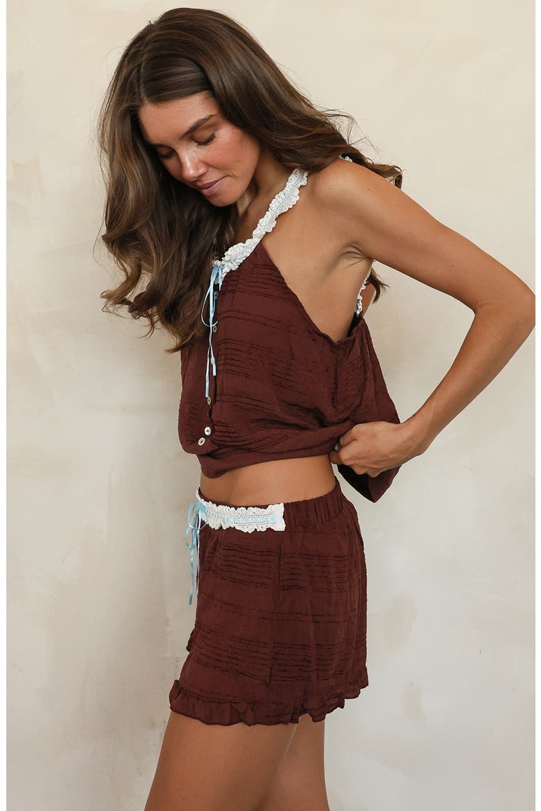 Afternoon Tea Shorts, Alternate, color, Mocha