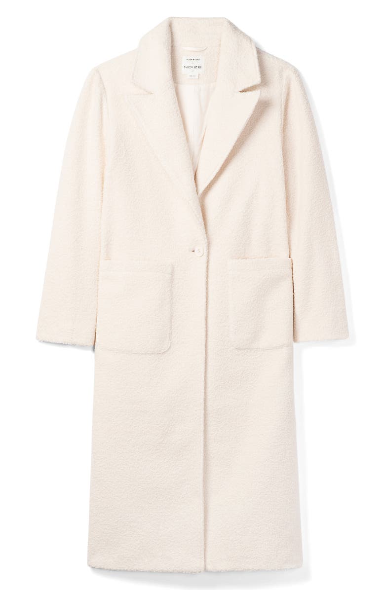 Noize Tezza Faux Shearling Coat, Alternate, color, 