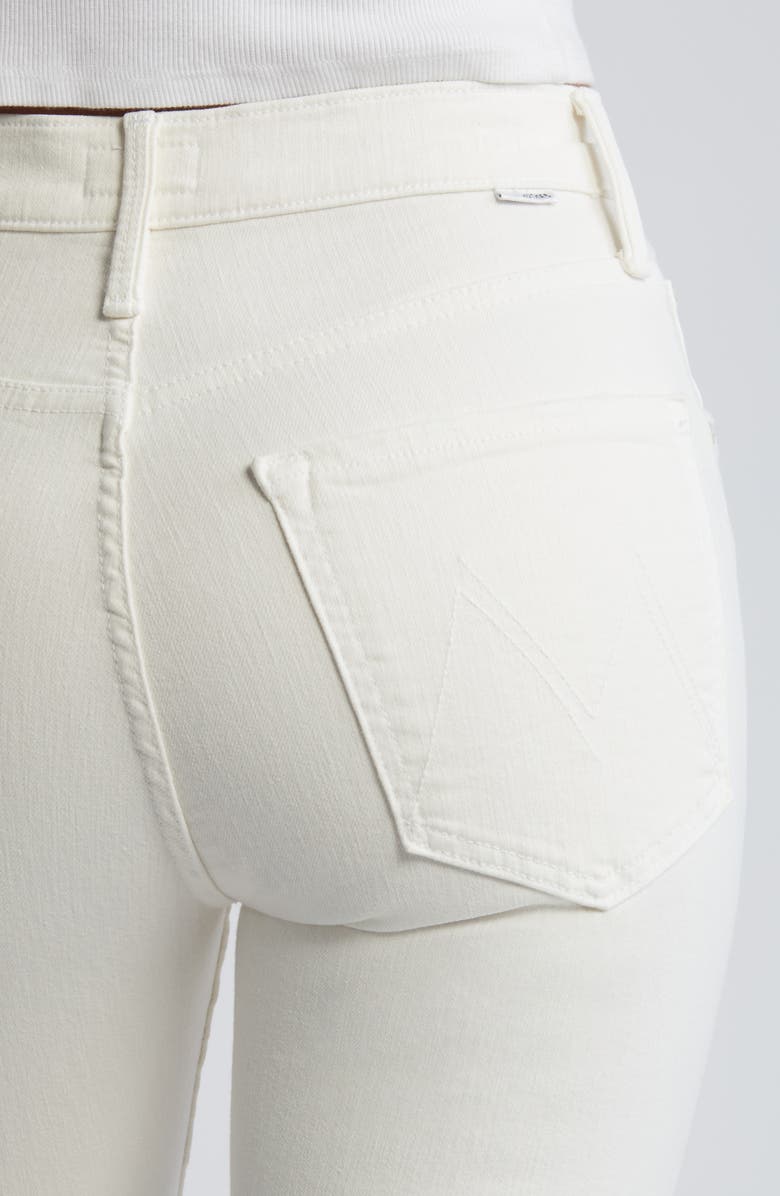 MOTHER The Tomcat High Waist Ankle Skinny Jeans, Alternate, color, Cream Puff