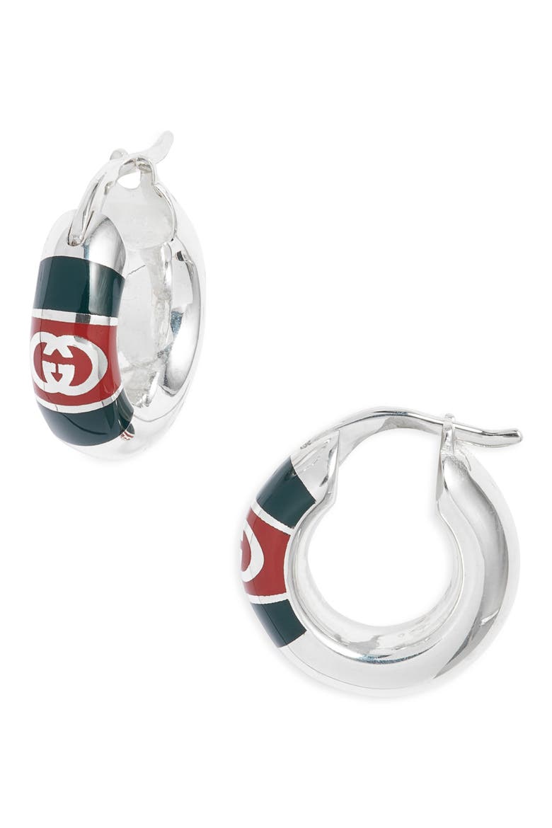 Web Detail Hoop Earrings, Main, color, SILVER MULTI