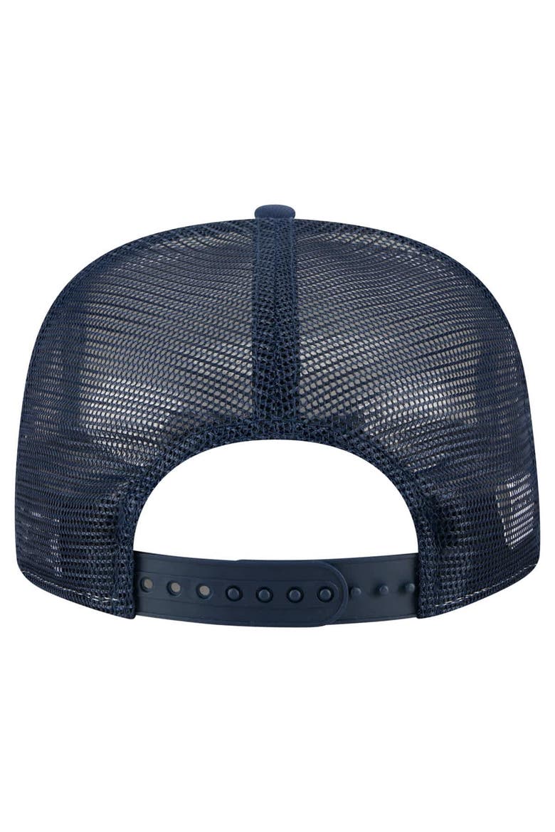 Men's New Era Cream/Navy Dallas Cowboys Cutout A-Frame 9FIFTY Snapback Hat, Alternate, color, Cream