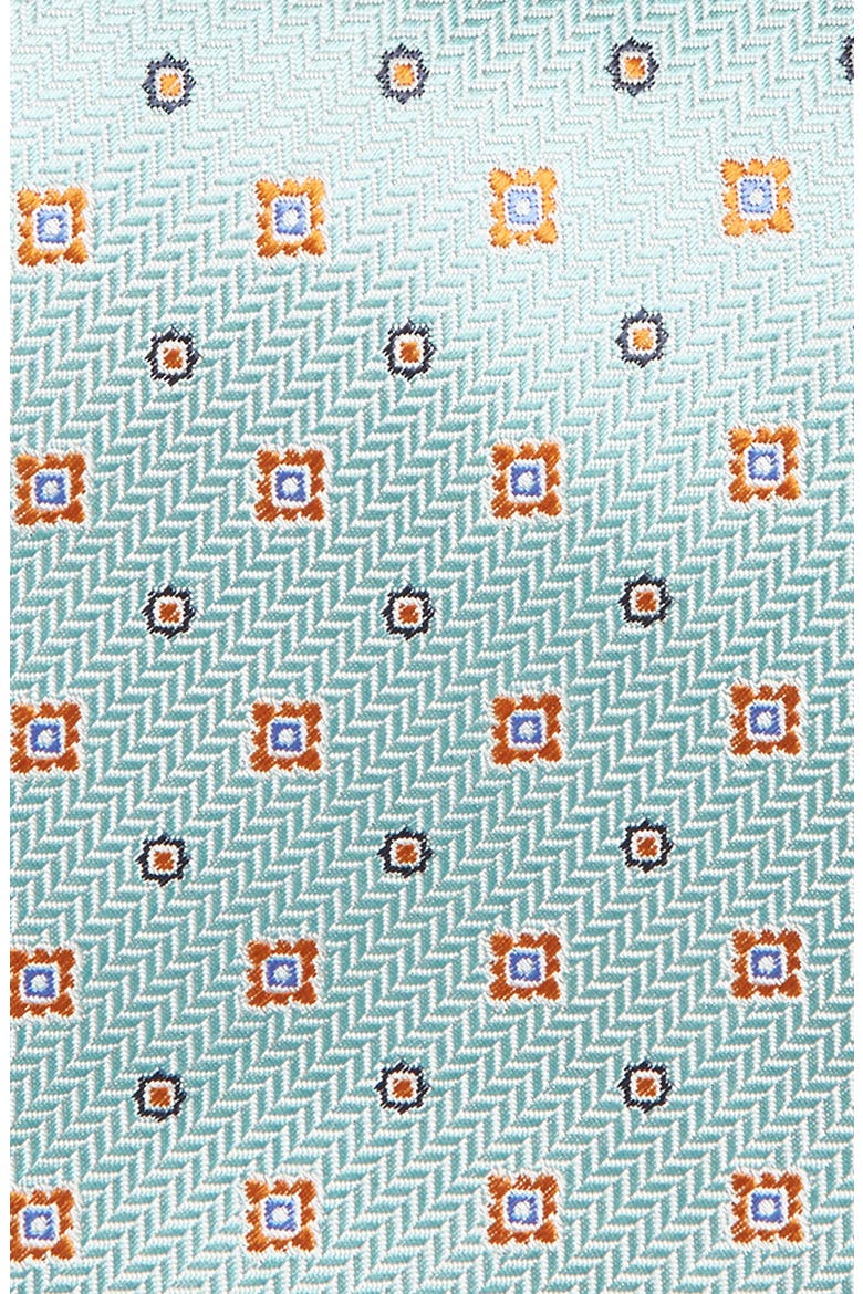 Medallion Silk Tie, Alternate, color, LIGHT GREEN