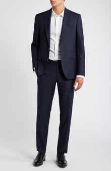 Jack Victor Esprit Contemporary Fit Navy Deco Check Wool Suit