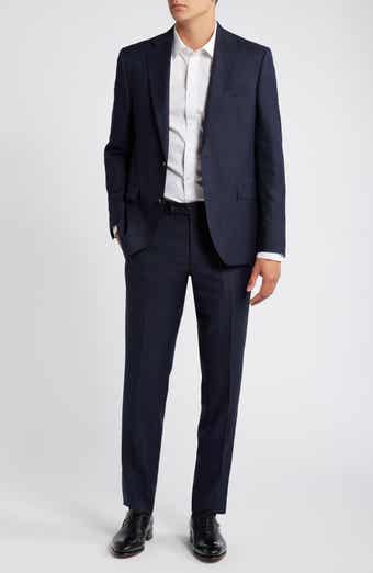 Jack Victor Esprit Contemporary Fit Navy Deco Check Wool Suit