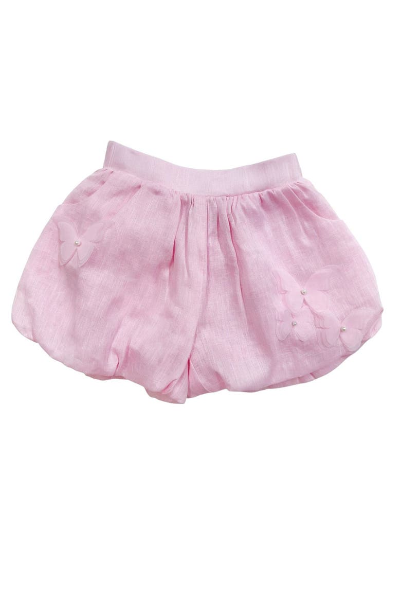 Butterfly Bubble Linen Shorts, Main, color, Pink