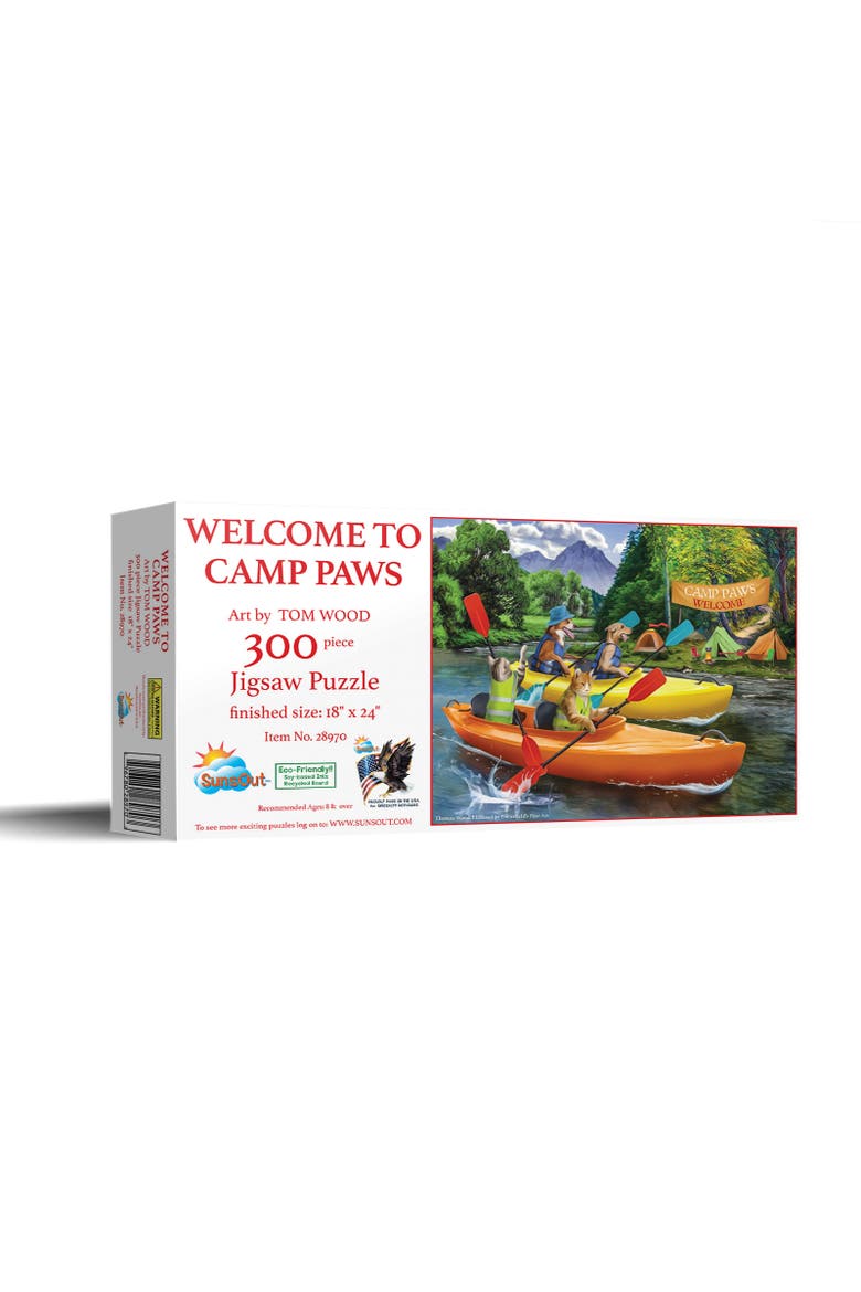 Welcome to Camp Paws 300 piece Jigsaw Puzzle for Adults, Main, color, Multicolor