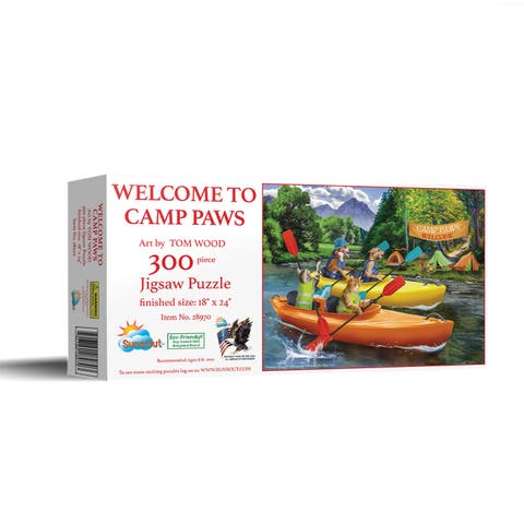 Welcome to Camp Paws 300 piece Jigsaw Puzzle for Adults