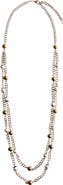 MANGO Bead Detail Layered Necklace