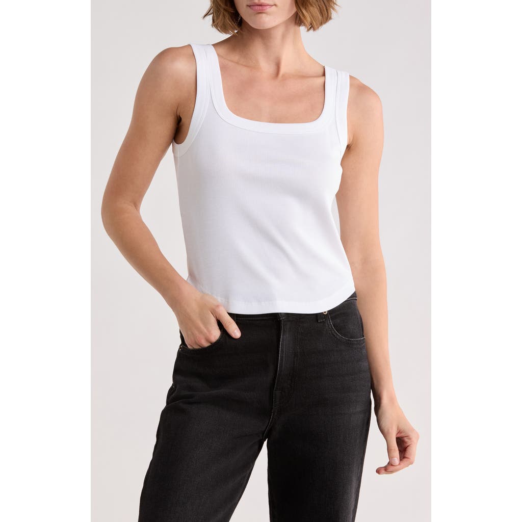 Madewell Brightside Luma Tank In Eyelet White