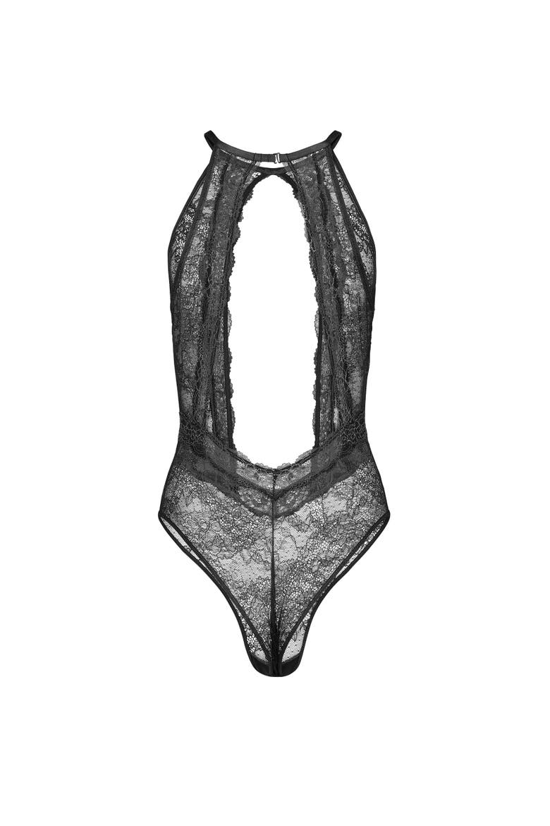 Mayella Bodysuit Lingerie, Alternate, color, Black