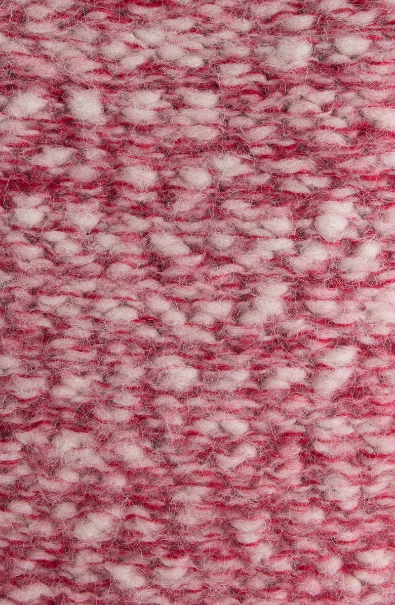 Isabel Marant Dorota Alpaca & Mohair Blend Cable Sweater, Alternate, color, Ecru/ Red