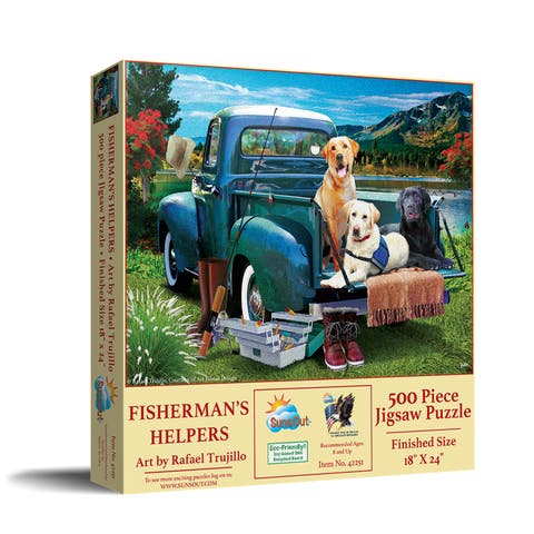 Fisherman's Helpers 500 piece Jigsaw Puzzle for Adults