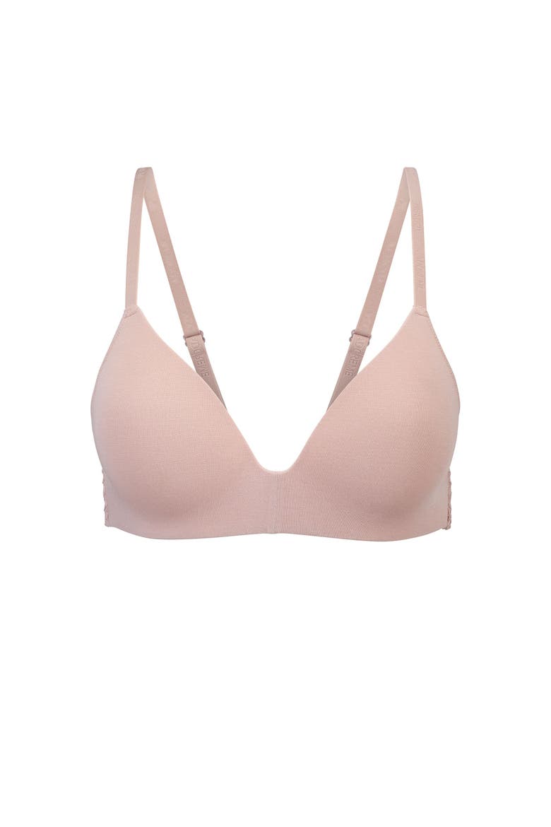 Harlowe Contour Plunge Bra, Alternate, color, Open Beige
