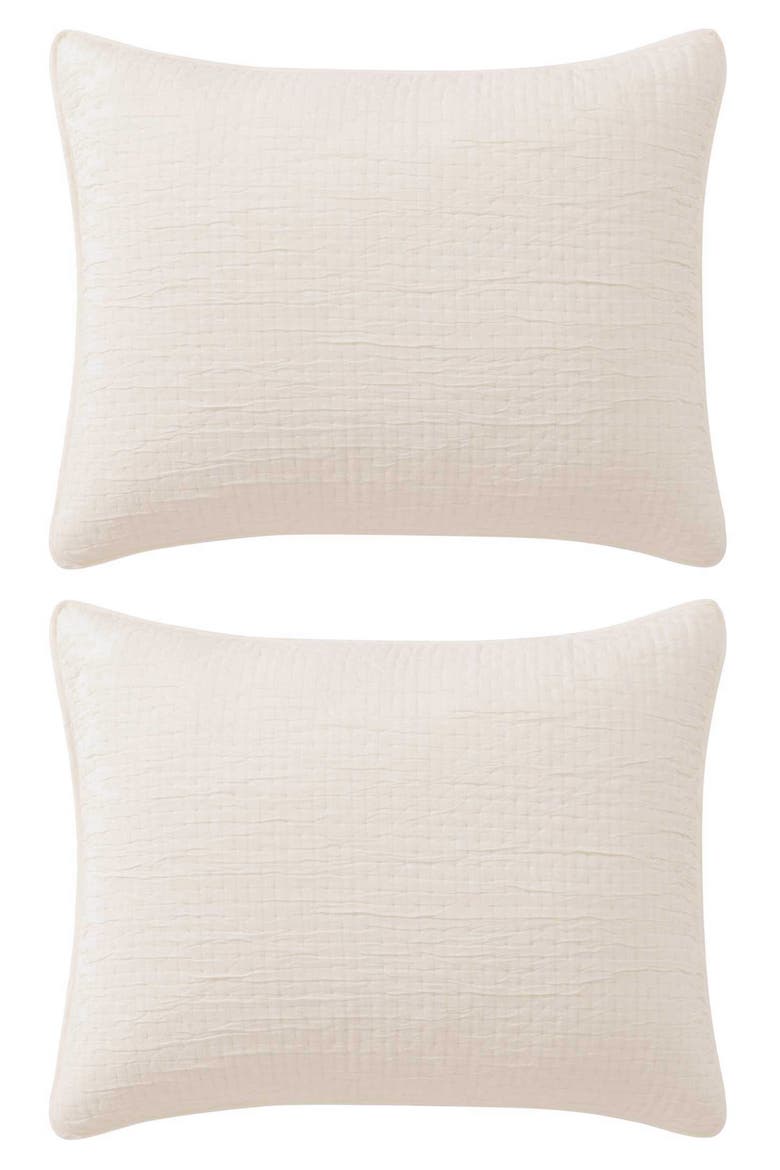 Ventura Pick Stitch Quilt & Sham Set, Alternate, color, IVORY