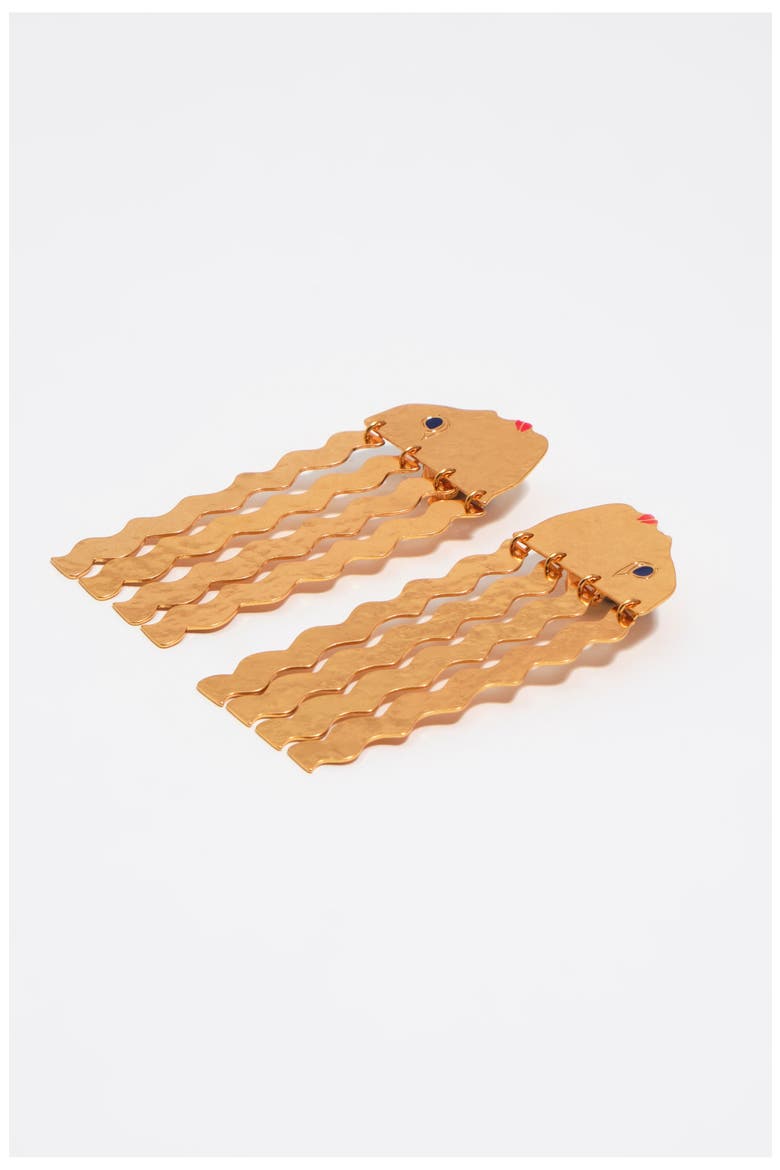 Matte Silhouette Earrings, Alternate, color, GOLD