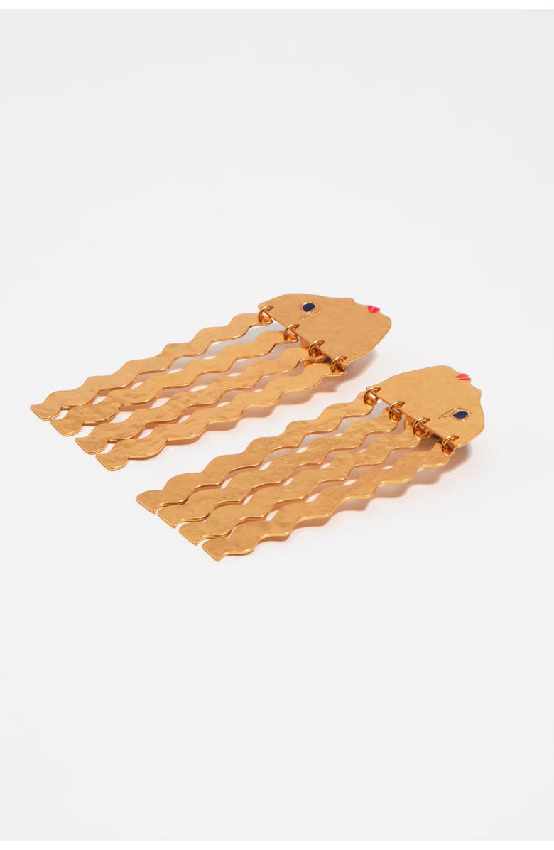 Bimba y Lola Matte Silhouette Earrings, Alternate, color, Gold