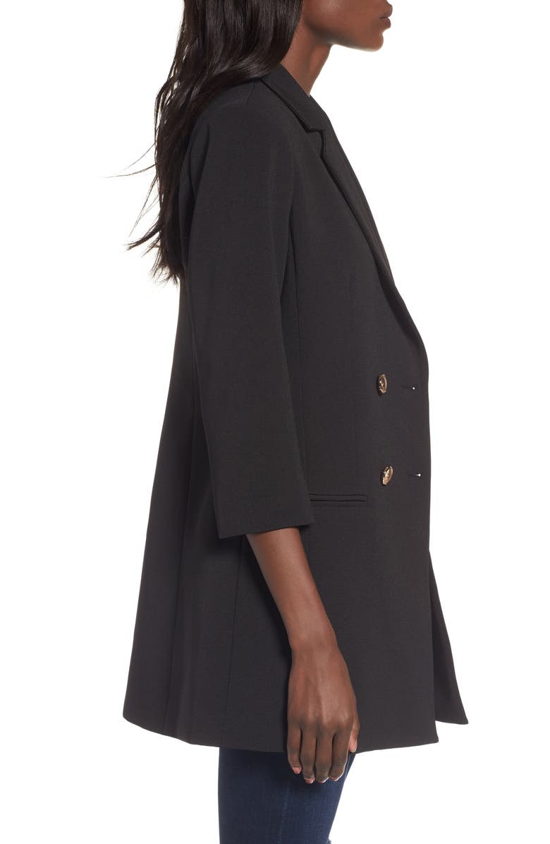 Mural Longline Double Breasted Blazer, Alternate, color, 