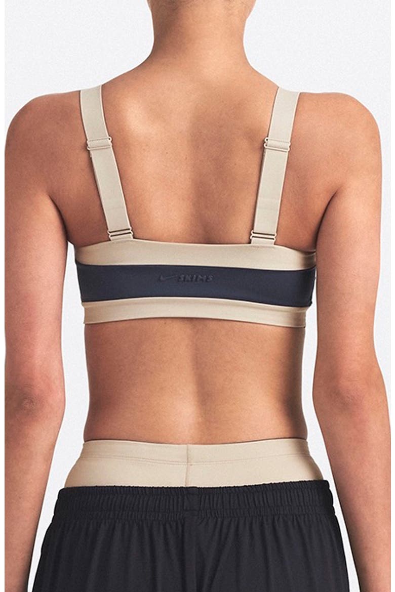 Straight Neck Sports Bra, Alternate, color, DEEP ROYAL/ STONE