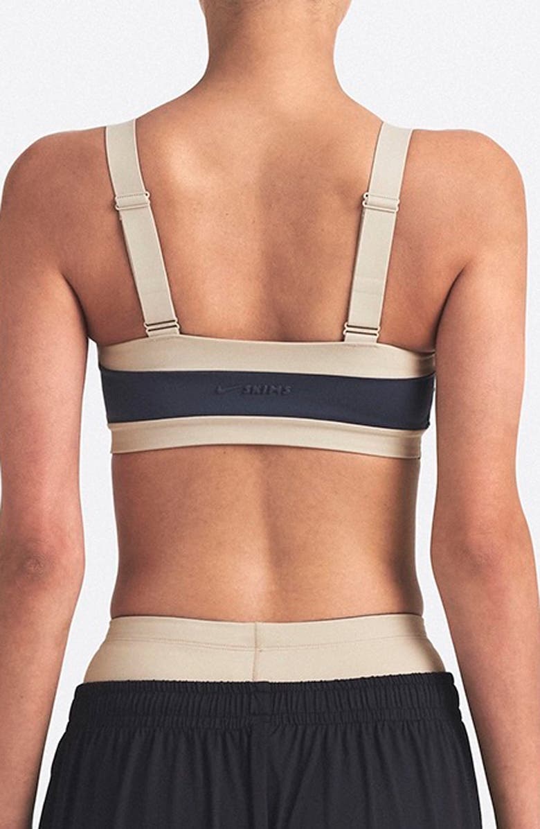 NikeSKIMS Straight Neck Sports Bra, Alternate, color, Deep Royal/ Stone