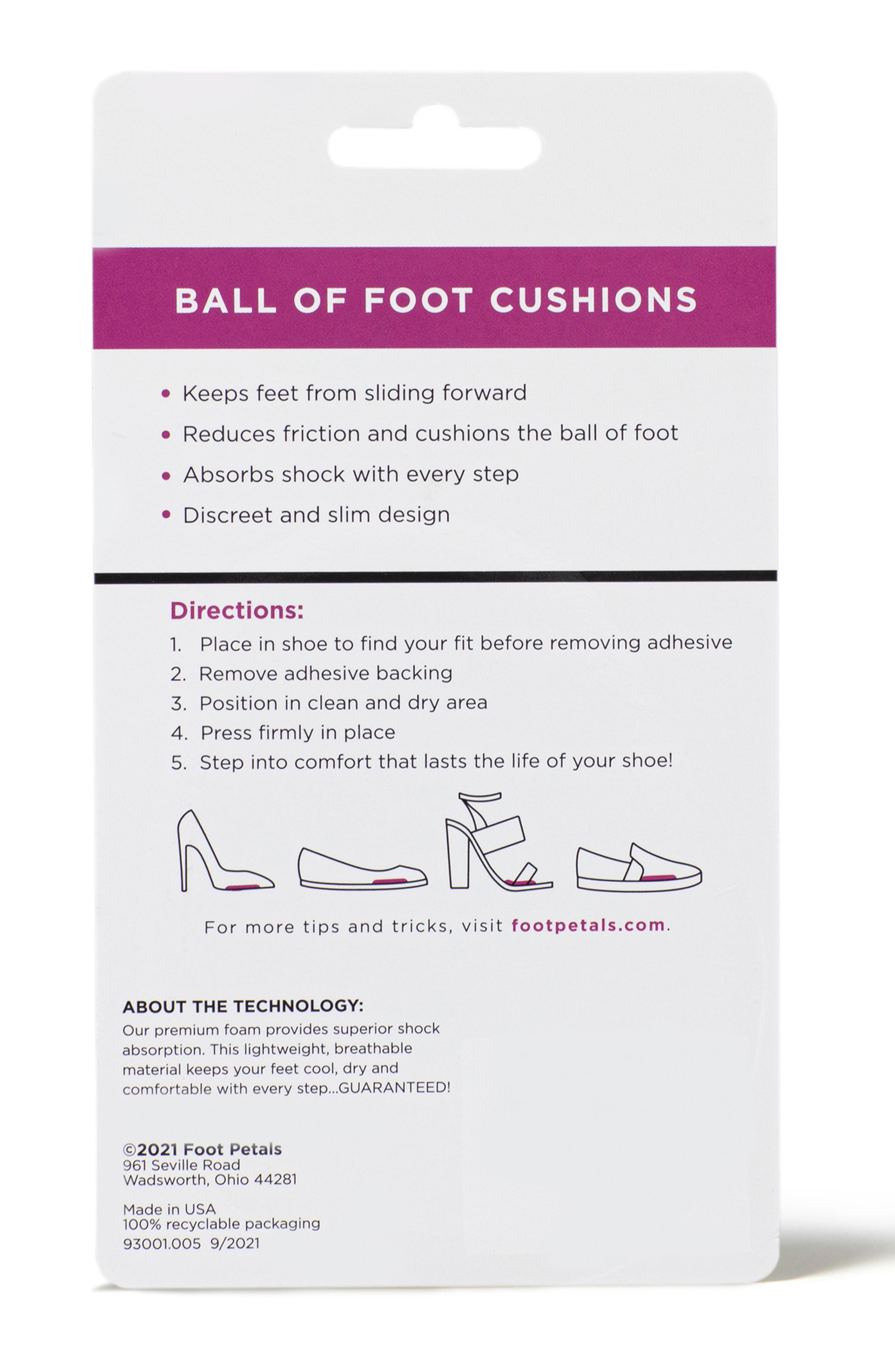 I Do Ball of Foot Cushions, Alternate, color, BLUE