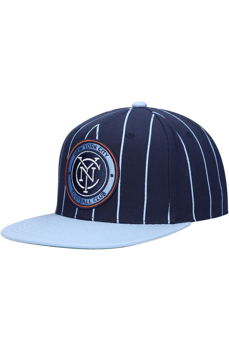 Mitchell & Ness Men's Mitchell & Ness Navy New York City FC Team Pin Snapback Hat, Alternate, color, 