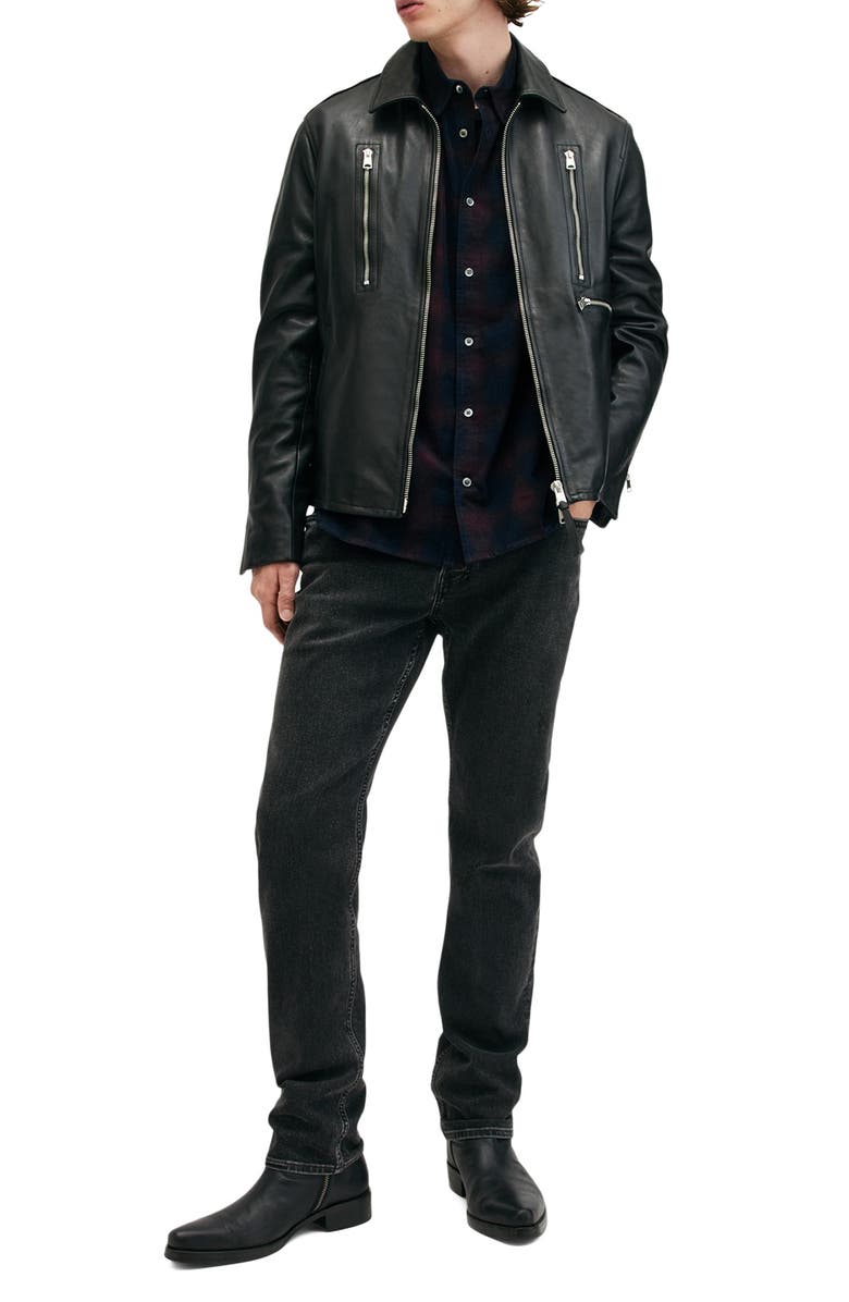 AllSaints Daybreaker Plaid Cotton Button-Up Shirt, Alternate, color,