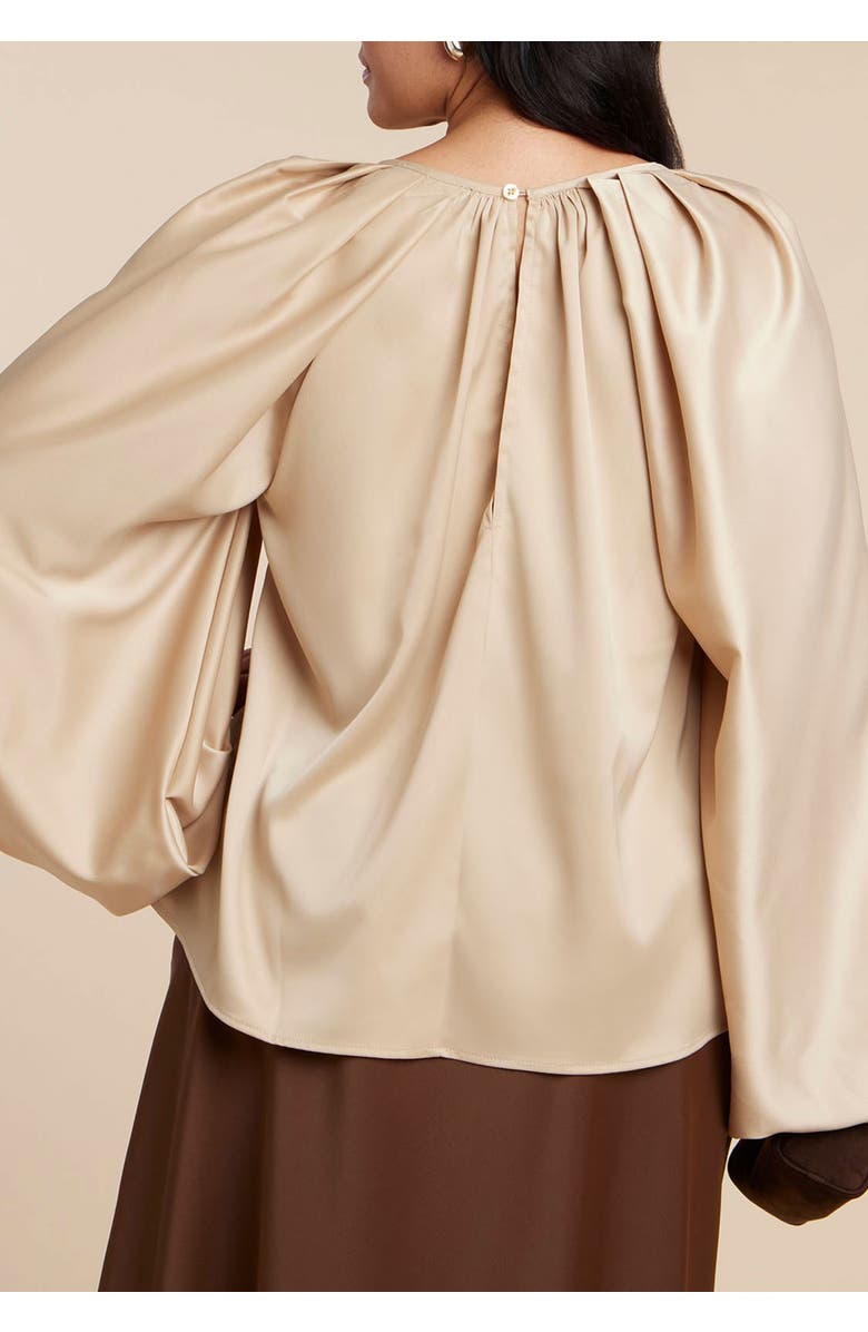 ELOQUII Poet Sleeve Blouse, Alternate, color, Dew