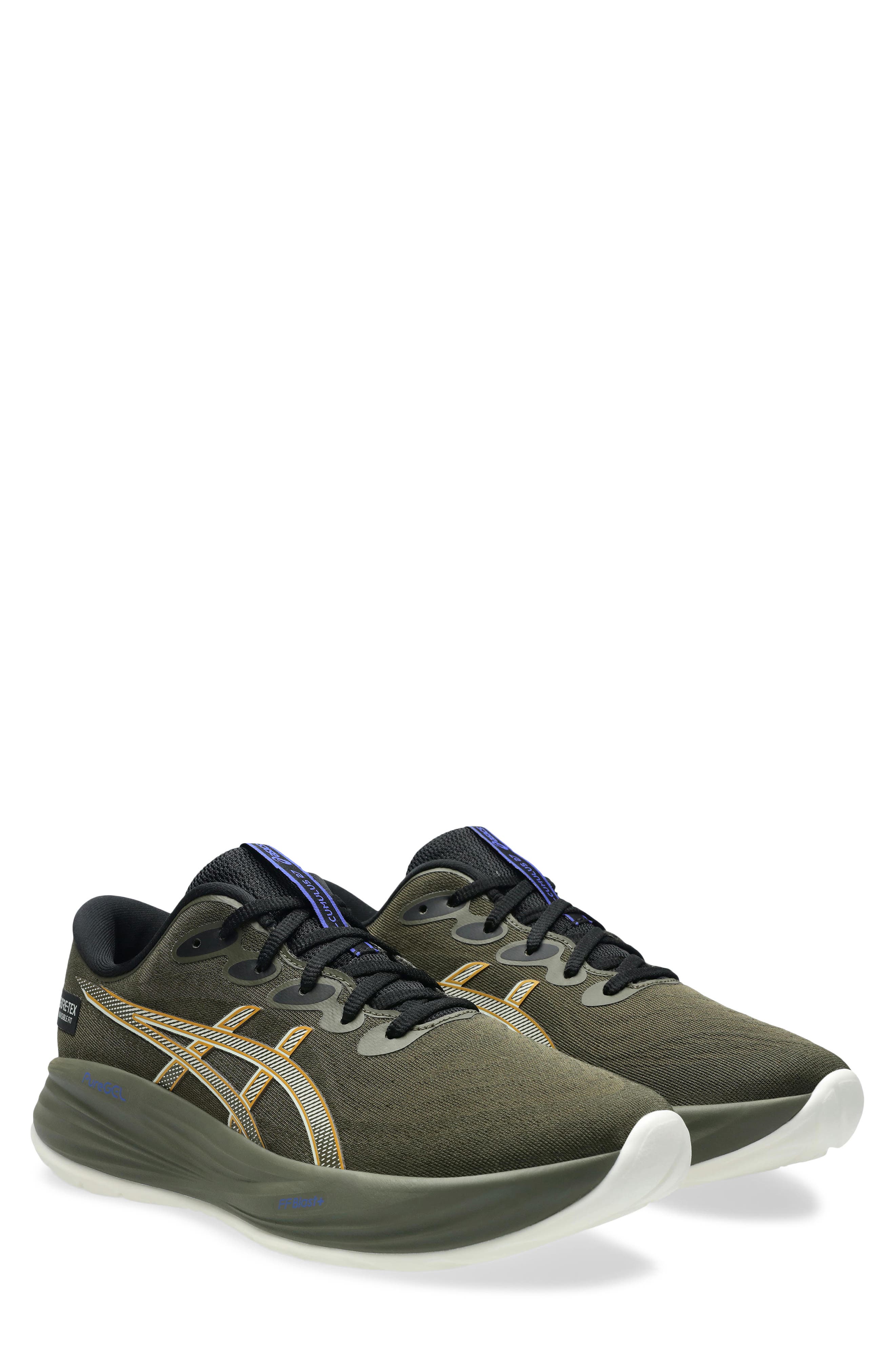 ASICS<sup>®</sup> GEL-CUMULUS<sup>®</sup> 27 GTX Gore-Tex<sup>®</sup> Waterproof Running Shoe, Main, color, Brown Stone/Whisper Green