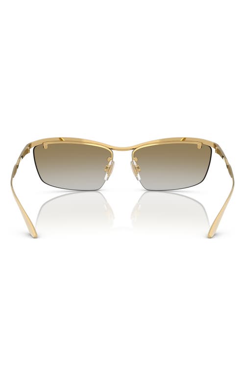 Dolce & Gabbana Dolce&gabbana 61mm Rimless Rectangular Sunglasses In Gold