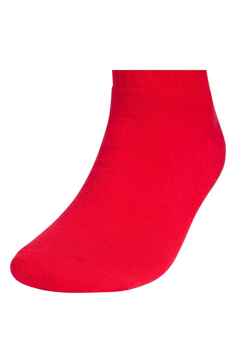 adidas Gender Inclusive Originals Trefoil 6-Pack Rib Crew Socks, Alternate, color, Scarlet/ Green/ Royal Blue